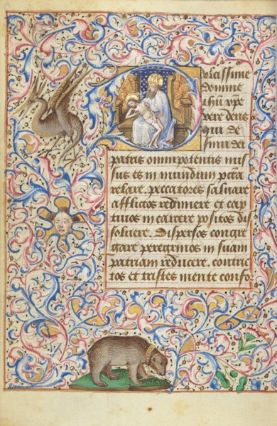 The Throne of Grace Trinity; Hours of Simon de Varie, 1455. Creator: Master of Jean Rolin II.