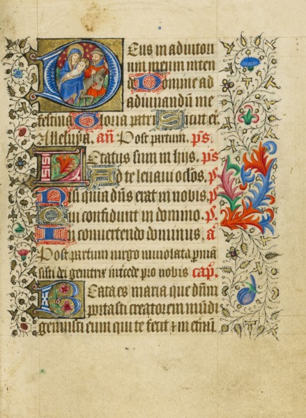 Initial D: The Flight into Egypt; Book of Hours, about 1430-1440. Creator: Fastolf Master.