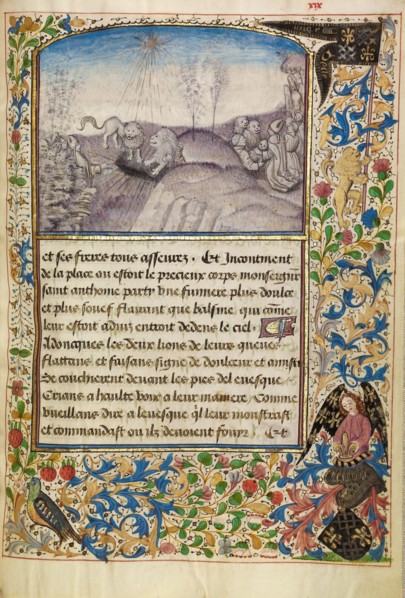 Bishop Theophilus Finding the Grave of Saint Anthony, about 1465-1470. Creators: Master of the Brussels Romuléon, Workshop of the Master of the Brussels Romuléon.