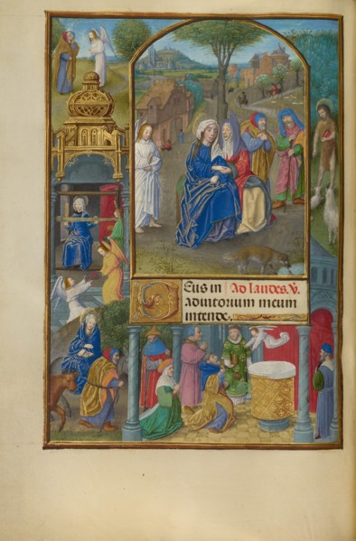 The Visitation; Spinola Hours, about 1510-1520. Creator: Master of the Dresden Prayer Book.