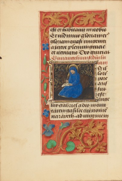 Initial I: Saint Luke; Crohin-La Fontaine Hours, (about 1480-1485?). Creators: Master of the Dresden Prayer Book, Workshop of the Master of the Dresden Prayer Book.