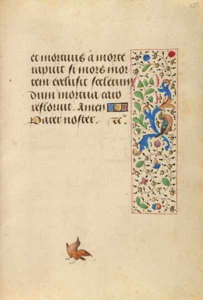 Decorated Text Page; Prayer Book of Charles the Bold, about 1471. Creator: Nicolas Spierinc.