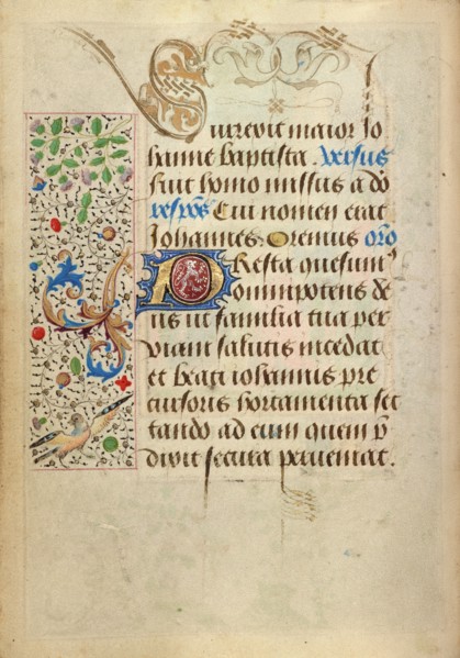 Decorated Text Page; Prayer Book of Charles the Bold, 1469. Creator: Nicolas Spierinc.
