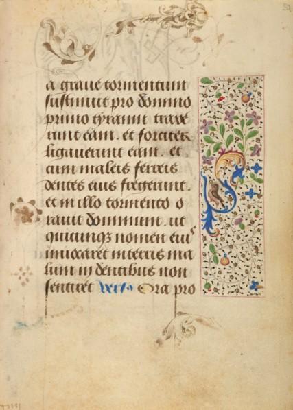 Decorated Text Page; Prayer Book of Charles the Bold, 1469. Creator: Nicolas Spierinc.