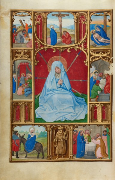 The Seven Sorrows of the Virgin; Prayer Book of Cardinal Albrecht of Brandenburg, about 1525-1530. Creator: Simon Bening.