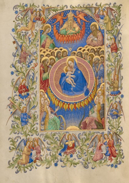 The Celestial Virgin and Child; Book of Hours; Virgin and Child in Glory, about 1420. Creator: Spitz Master.