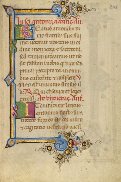 Decorated Initial B: Decorated Initial I; Gualenghi-d'Este Hours, about 1469. Creator: Unknown.