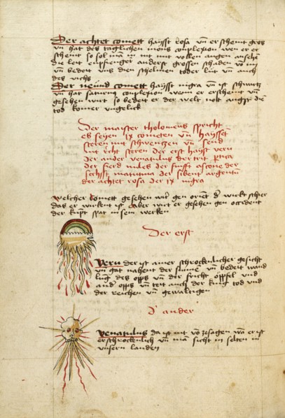 Comets, shortly after 1464. Creator: Unknown.