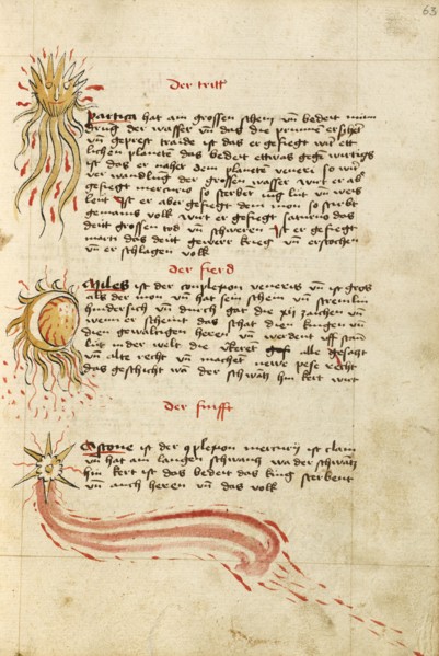 Comets, shortly after 1464. Creator: Unknown.