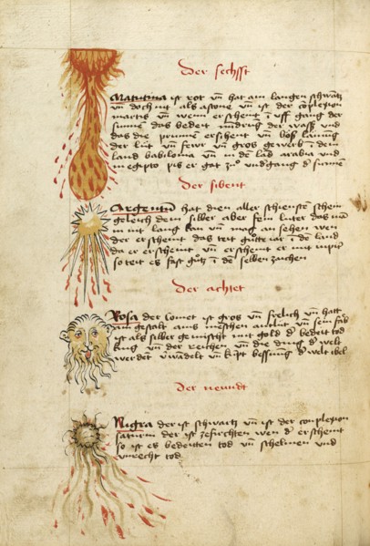 Comets, shortly after 1464. Creator: Unknown.