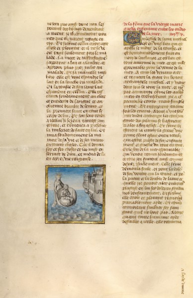 The Miracle of the Robe; Miroir Historial, about 1475. Creator: Unknown.