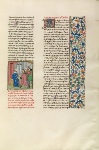 The King of France Sending a Messenger to the German Emperor, c1380s, about 1480-1483. Creator: Unknown.