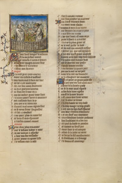 The Personification of Resistance Preventing the Lover from Entering the Rose Garden, about 1405. Creator: Unknown.