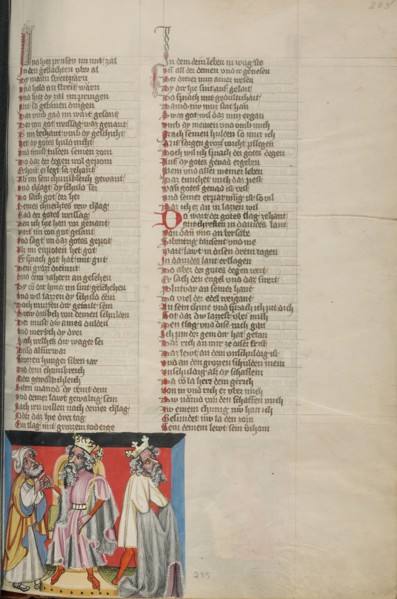 David's Penance after the Census; Weltchronik, about 1400-1410. Creator: Unknown.