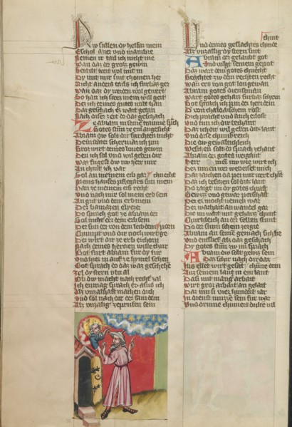 God's Covenant with Abraham; Weltchronik, about 1400-1410. Creator: Unknown.