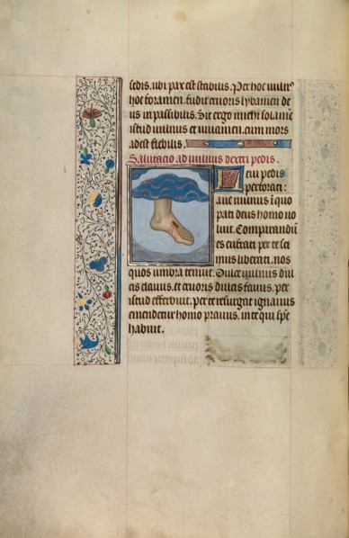 Christ's Left Foot with Wound; Arenberg Hours, early 1460s. Creator: Willem Vrelant.