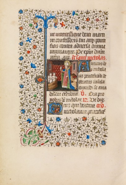 Saint Nicholas Rescuing Three Youths from a Tub; Book of Hours, about 1440-1450. Creator: Workshop of the Bedford Master.