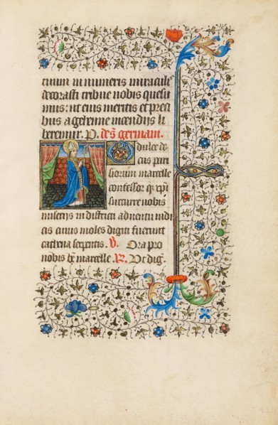 Saint Germain; Book of Hours, about 1440-1450. Creator: Workshop of the Bedford Master.