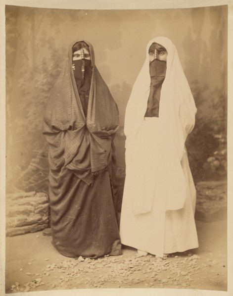 Portrait of Two Women in Middle Eastern Dress, about 1880s. Creator: Felix Bonfils.