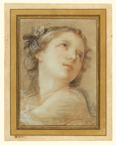 Head of a bacchante, 1741. Creator: Charles-Joseph Natoire.