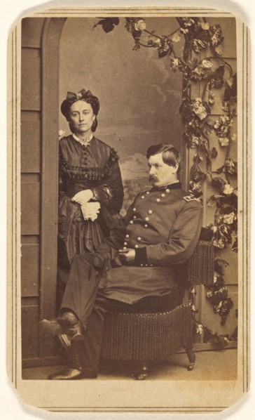 General George Brinton McClellan and his wife, 1862. Creator: Charles De Forest Fredricks.