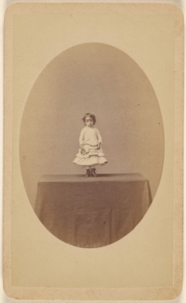 Full-length portrait of Lucia Zarate, Mexican Midget, about 1880. Creator: J. Wood.