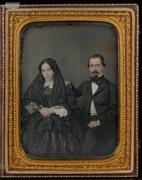 Portrait of a Woman and Man, about 1850s. Creator: Unknown.