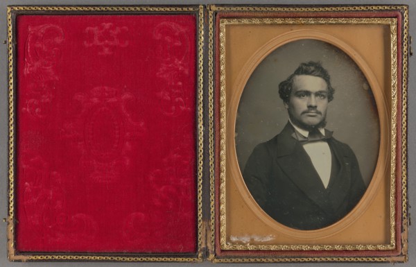 Portrait of a distinguished-looking man with moustache, about 1854. Creator: Unknown.