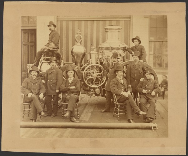 Chicago Fire Department, Amoskeag engine, 1875. Creator: Unknown.