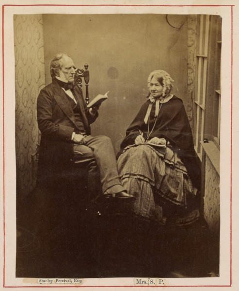 Stanley Percival, Esquire and wife, about 1860-1875. Creator: Unknown.