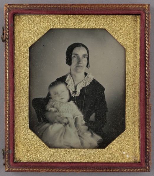 Portrait of a Seated Woman and Baby, about 1851. Creator: Unknown.