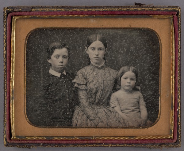 Portrait of Three Seated Children, about 1850. Creator: Unknown.
