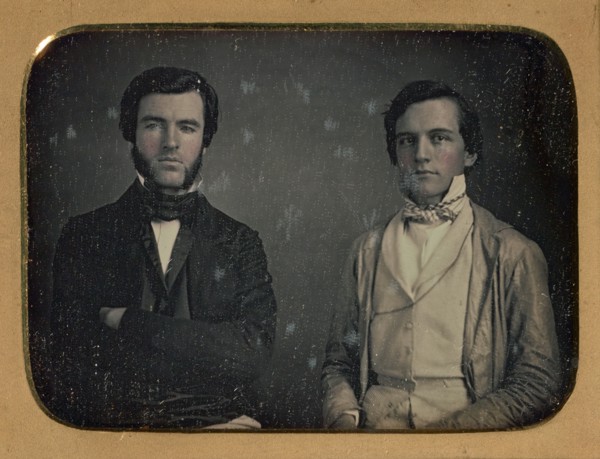 Portrait of two seated men, about 1850. Creator: Unknown.