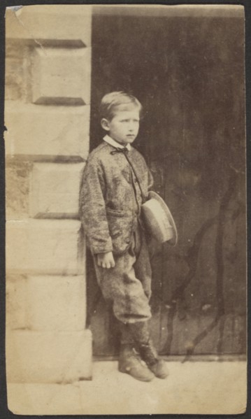 Portrait of a Young Boy in a Doorway, late 19th century. Creator: Unknown.