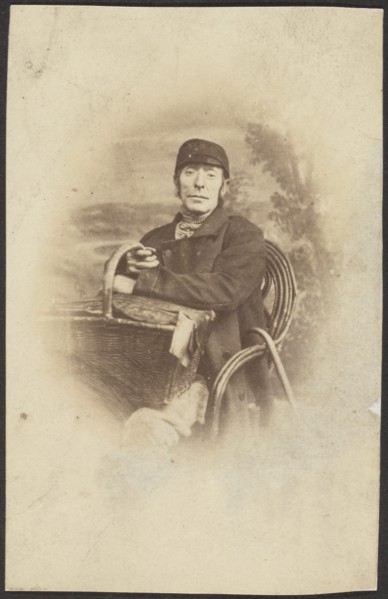 Portrait of a Seated Man with Basket, late 19th century. Creator: Unknown.