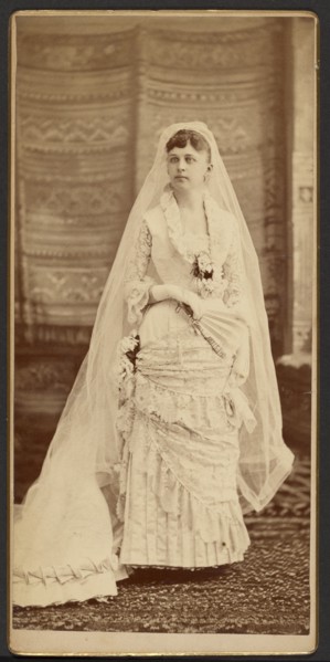 Portrait of a bride, about 1880-1890. Creator: Unknown.