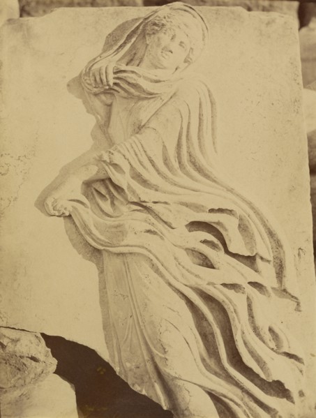Sculptural fragment - dancing Maenad in high relief, 1865. Creator: Konstantinos Dimitriou.