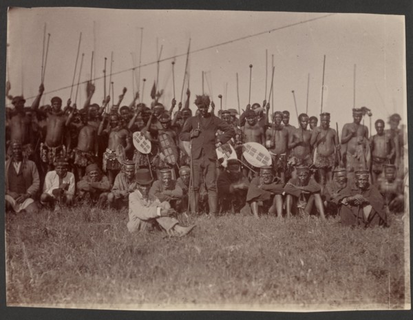 Zulu warriors, about 1860-1880. Creator: Unknown.