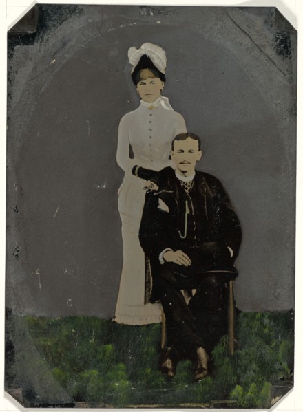 Portrait of couple, 1860s-1880s. Creator: Unknown.