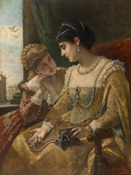 The Jewels of the Bride. Venetian Women in the Sixteenth Century, 1872. Creator: Cesare Dell'Acqua.