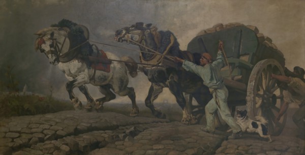 The Heavy Load, 1857. Creator: Charles Verlat.