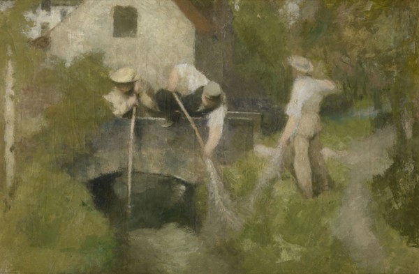 Dragging in the Woluwe, 1896. Creator: Jan Stobbaerts.