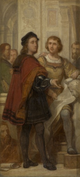 The Painters Raphael and Bernard van Orley, (c1510s), c1860s. Creator: Nicaise de Keyser.