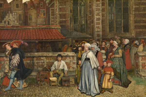 After Mass, 1866. Creator: Jan August Hendrik Leys.