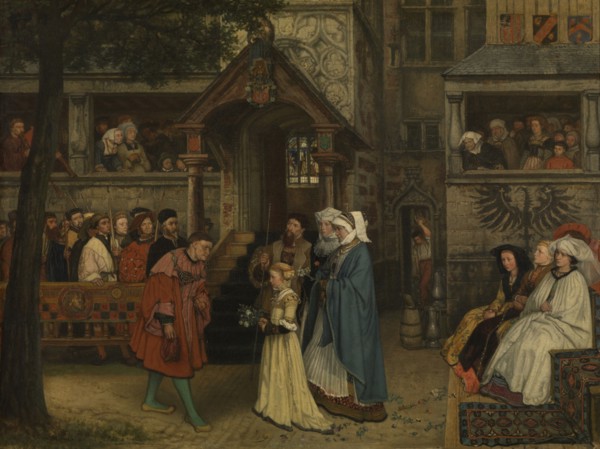The Guild of the Archers Welcomes Margaret of Austria, c1490, 1860. Creator: Jan August Hendrik Leys.