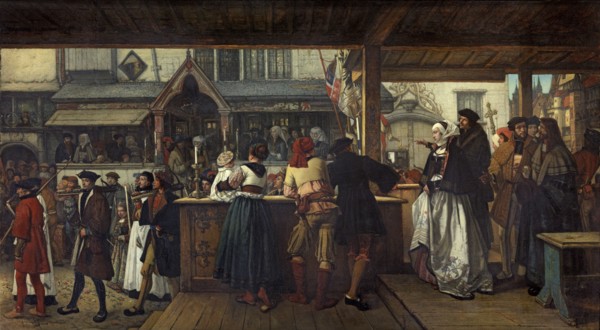 Albrecht Dürer Visiting Antwerp in 1520, 1855. Creator: Jan August Hendrik Leys.