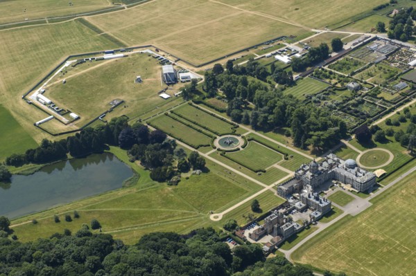 Castle Howard country house and outdoor concert stage, North Yorkshire, 2022. Creator: Emma Trevarthen.