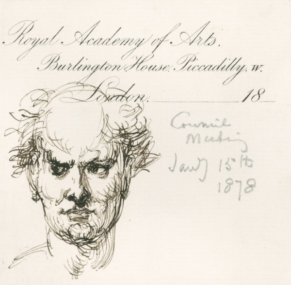Head of a bald man, January 15th, 1878. Creator: Sir John Gilbert.