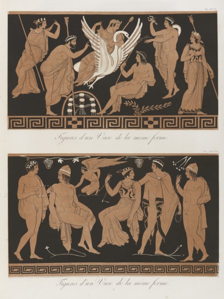Leda seduced by Zeus disguised as a swan, 1813 [-1824].  Creator: Unknown.