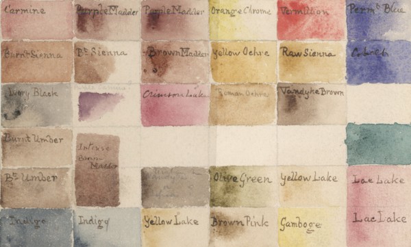 Watercolour test paper taken from watercolour box owned by J.M.W. Turner, R.A., c1810-1850. Creator: Unknown.
